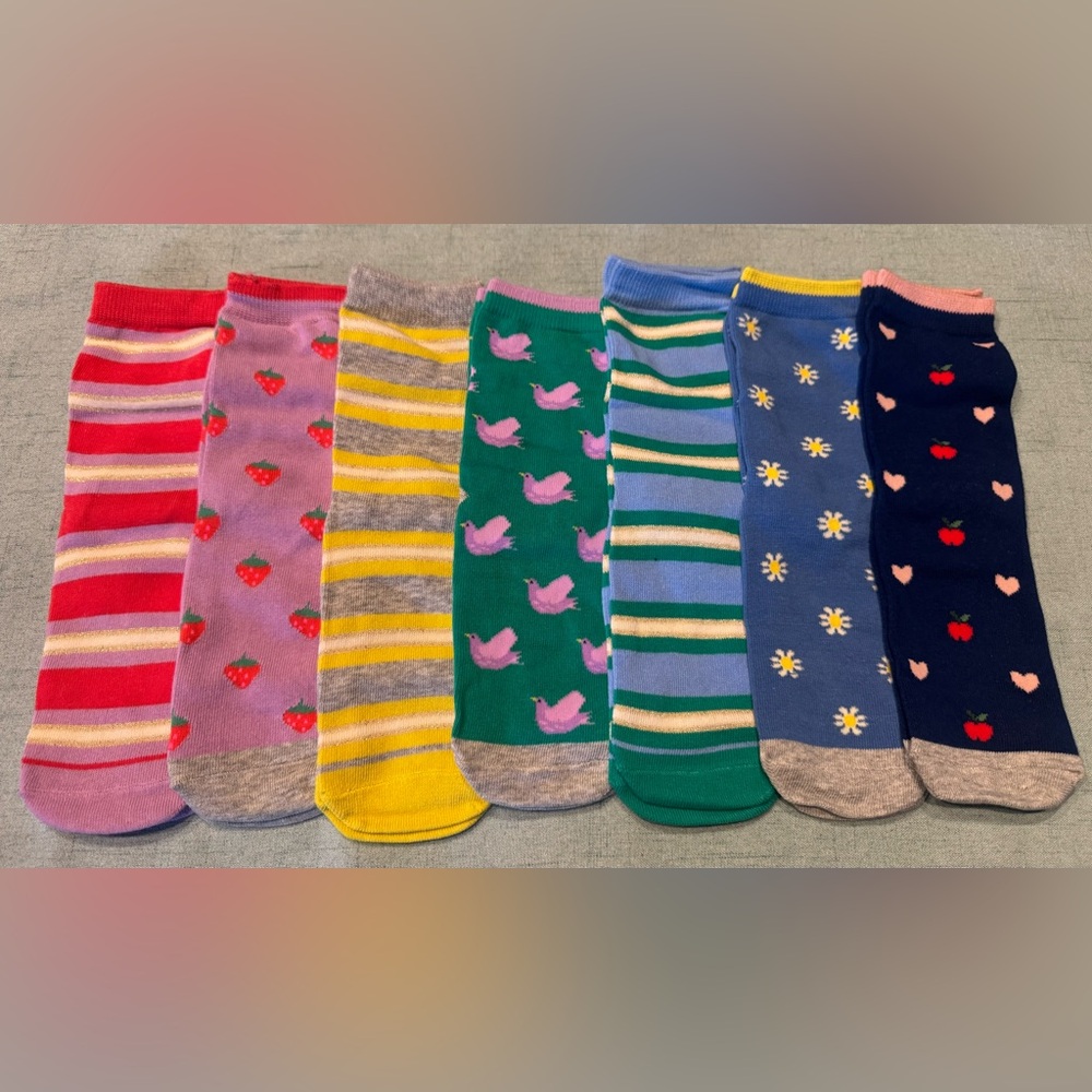 New Mini Boden Kids 7 Days of the Week Socks - Picture 2 of 3
